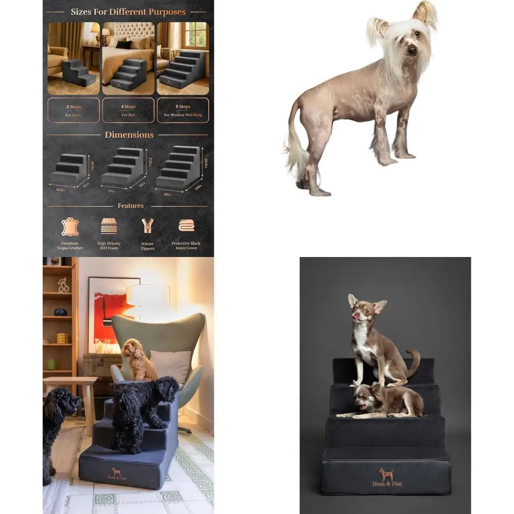 

Очень широкая лестница для домашних животных для высоких кроватей, подходит для маленьких и больших собак, прочный рампа для доступа к дивану с 4 ступеньками, плотность пенопласта 35, кожа