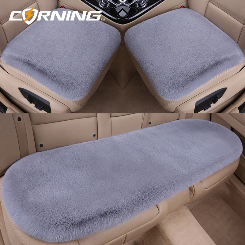

Warm Car Seat Cover Soft Winter Short Plush Auto Seat Cushion Skin-Friendly Washable Universal Vehicle Non-slip Chair Protector