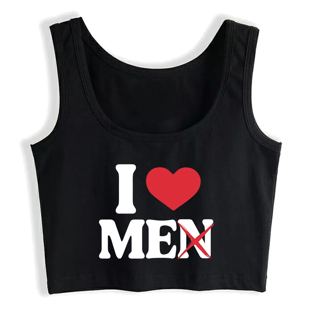 I Love Me, Non gli uomini Design Sexy Crop Top Hotwife Personalizzato Indipendenza Fiducia Stile Canotta I Love Myself Canotta