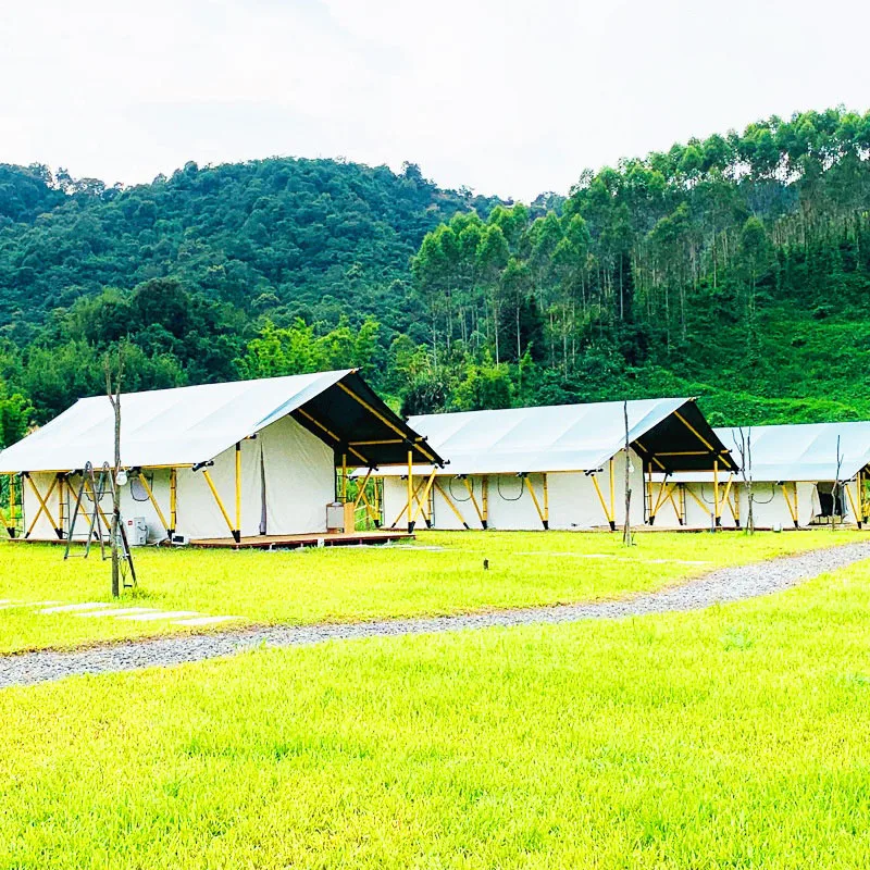 Tenda da campeggio all\'aperto B & B parco di fascia alta resort panoramico tenda da campeggio per alloggio in un parco ecologico