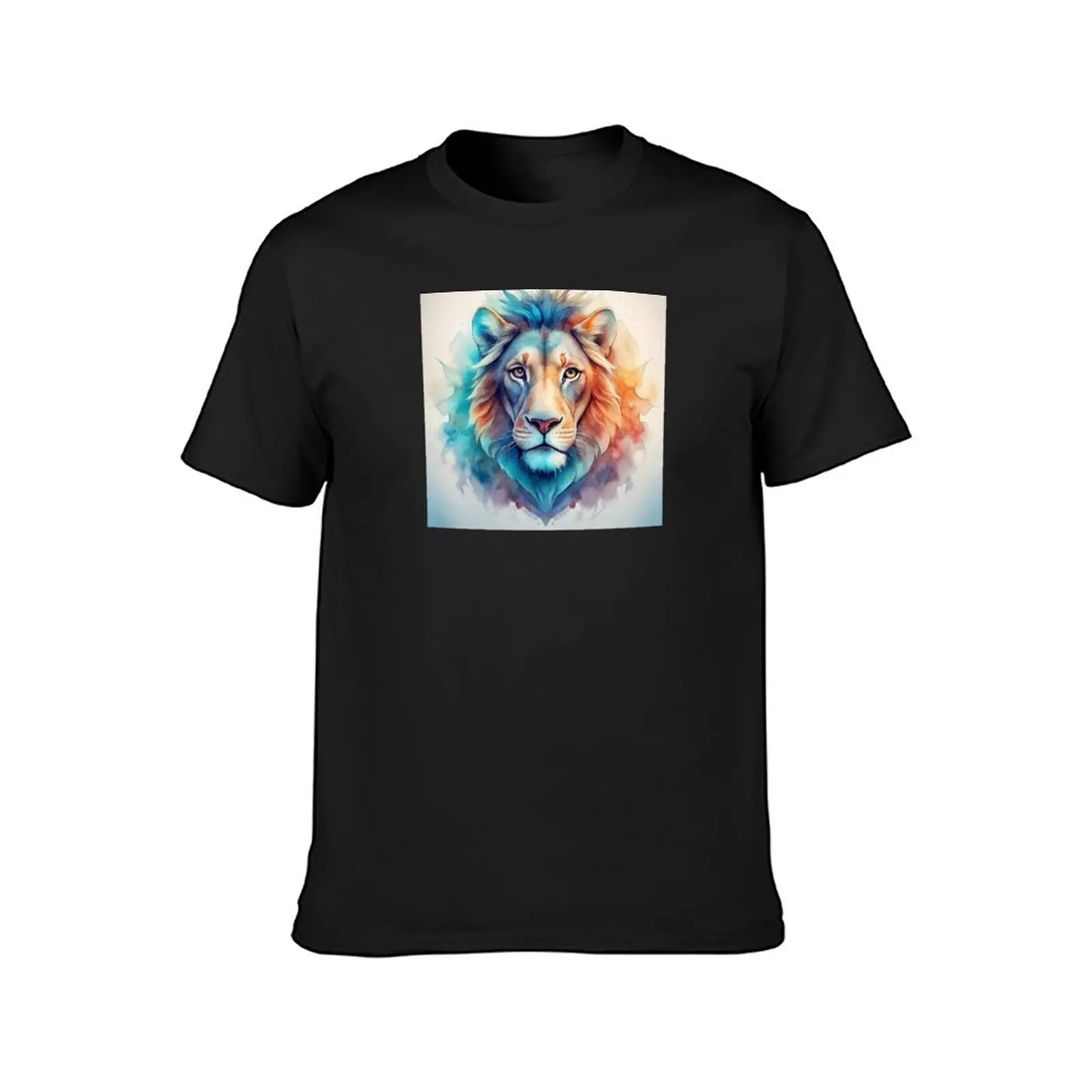 Leo Lion Stencil T-Shirt for a boy customs animal prinfor boys quick drying mens t shirts casual stylish