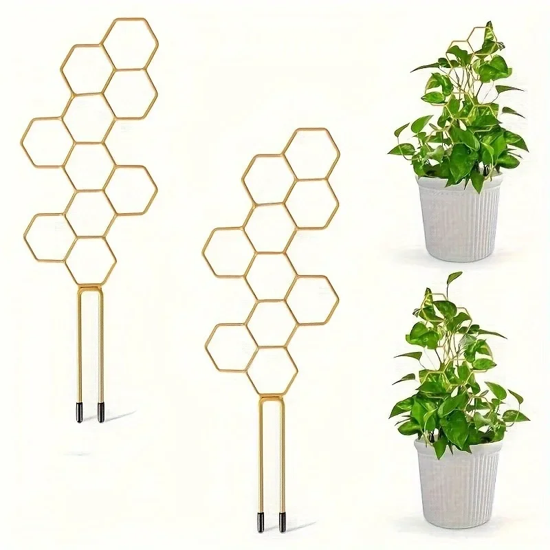 Honeycomb Plant Climbing Support, Iron Frame Plant Trellis, Garden Bracket Stand for Climbing Plants, Outdoor Garden Decoration