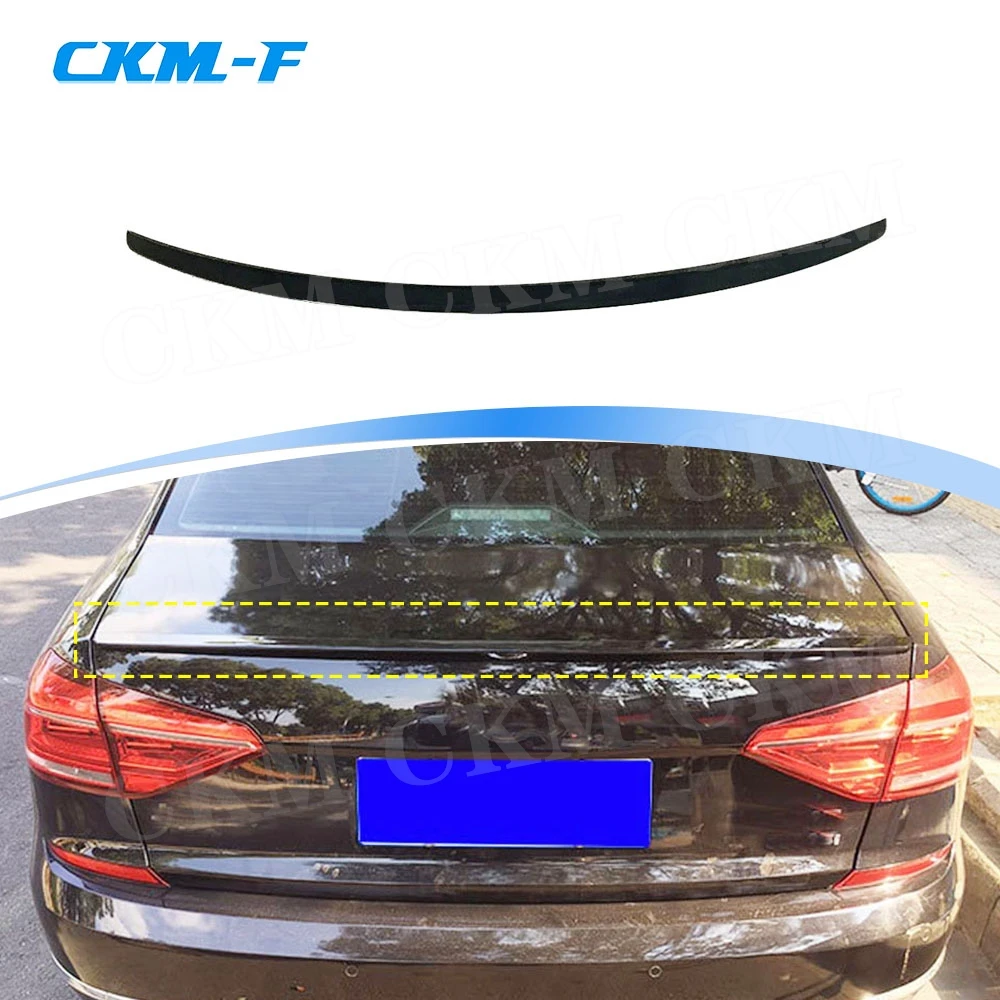 

ABS Gloss Black Rear Trunk Spoiler Boot Wings Trim Sticker Decoration for Volkswagen VW Passat B7 2011-2018 Bodykits Accessories