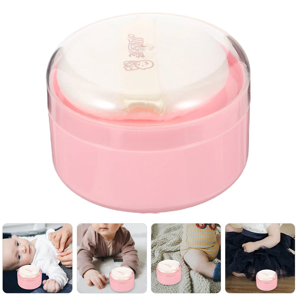 

Body Powder Puff Box and Container Make up Puffs for Loose Synthetic Sponge Empty Case