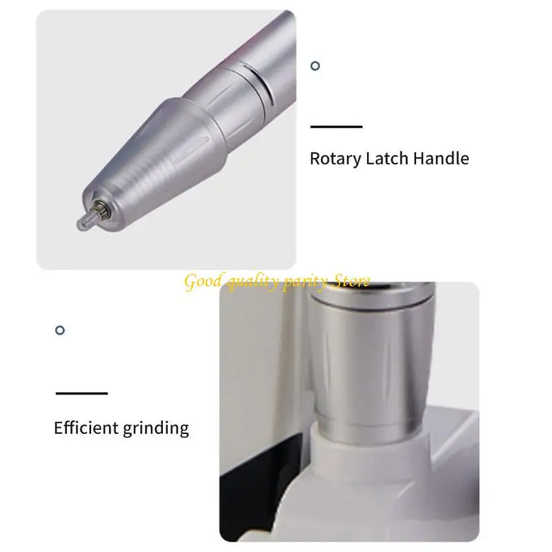 M4YA Salon Bezprzewodowa polerka do paznokci Przenośny elektryczny zestaw wierteł do paznokci z bitami i kompaktową podstawą do