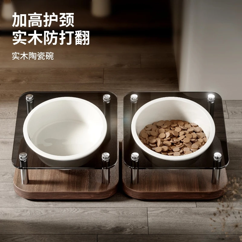 

Cat bowl Ceramic cat food basin Dog bowl Pet dog basin Anti-tipping water bowl