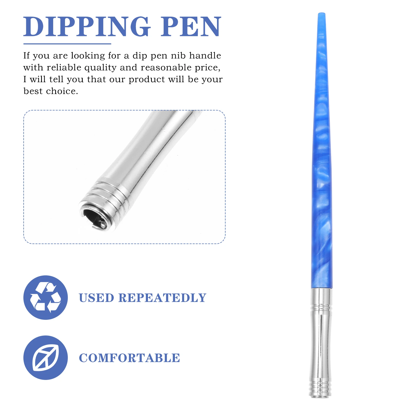 

Ergonomic Resin Dip Pen Nib Holder Break Resistance Comfortable Writing Office School Supplies Dip Pen Nib Holder