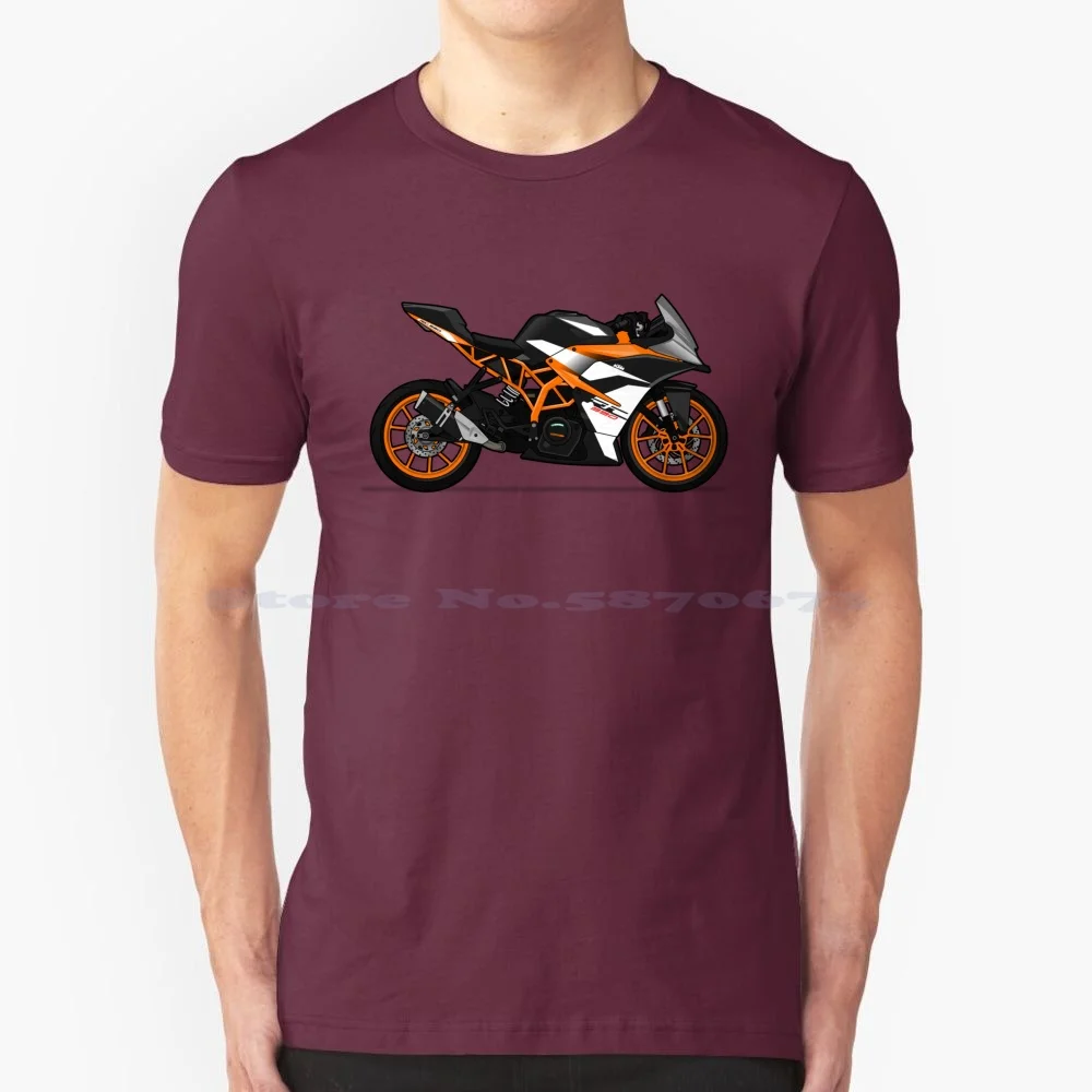 Rc390 Motorcycle Racebike T Shirt 100% Cotton Tee Rc390 Motocycle A2 Licence Orange Pedrosa Espargaro Oliveira Binder