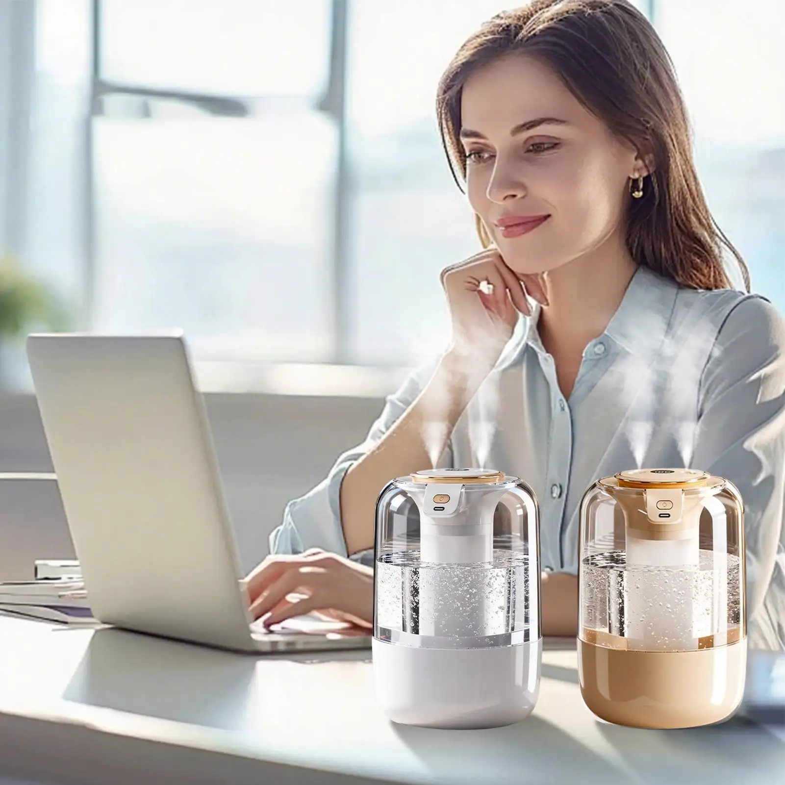 Ultrasonic Humidifier With Night Light Quiet Humidifier For Baby With Adjustable Mist Level For Living Room Large Room Baby