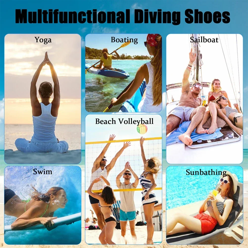 Zapatos de agua para hombre y mujer, calcetines de secado rápido para playa, piscina, Yoga, Surf, natación, deportes acuáticos, 1 par