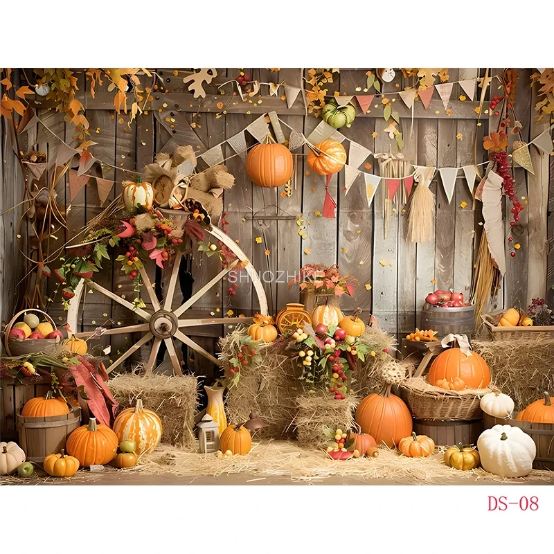 Danke Giving Day Frühling Ostern Fotografie Kulissen Kind Geburtstag Party Porträt Dekor Hintergrund Foto Studio Hintergrund DS-08