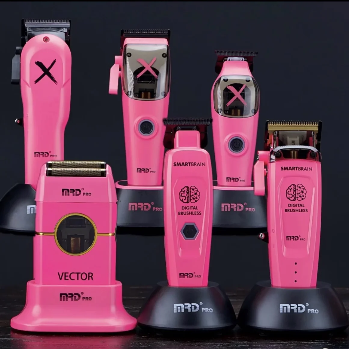 محرك ماكينة تشذيب الشعر من سلسلة MRD Molda باللون الوردي الملكي 115000   ماكينة قص الشعر عالية الجودة من سبيد هير ستايلست