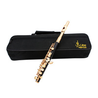 C Key Piccolo Half-Size Flute Professional Bakelite Gold Plated Piccolo With Padded Case Cleaning Cloth Stick Screwdriver