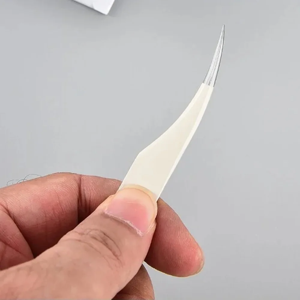 New Professional Eyelash Tweezers Tweezers Anti-static Fake Eyelashes Extensions Stainless Steel Eyebrow Hair Clip Women