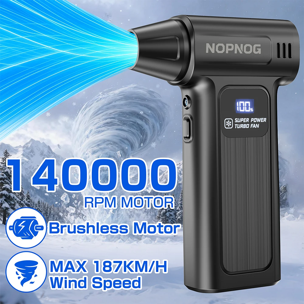 

Violent Hair Dryer 4 Gears Electric Air Duster 2025 New 150000RPM Turbo Blower Car Fan Car Accessories Blowing Snow
