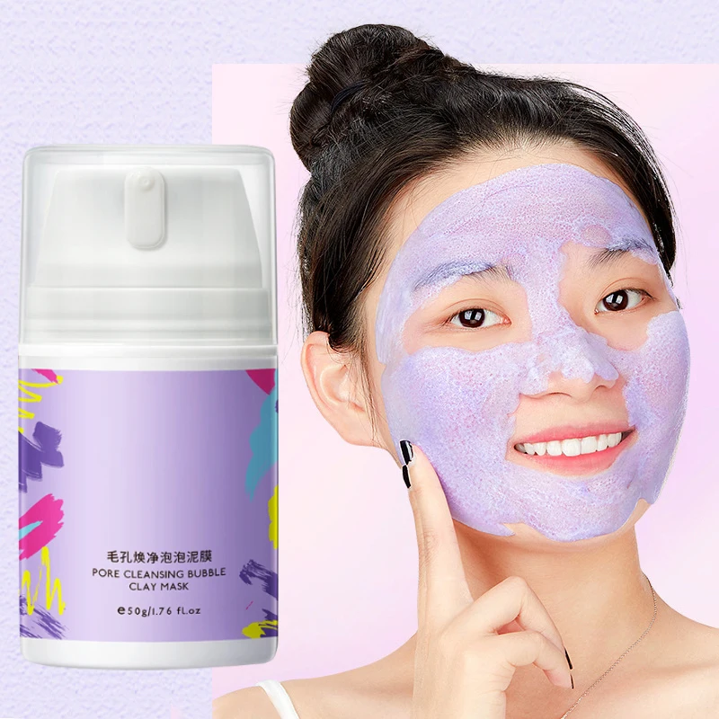 

Bubble Mud Film Cleansing Mask Amino Acid Deep Clean Oil Control Moisturizing Facial Film Acne Blackhead Remove Pores Purify 50g