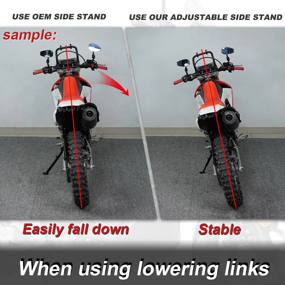 For Honda NC750X 2021 2022 2023 2024 2025 2026 Motorcycle Adjustable Kickstand Steel Side Stand Holder Parking Rack Support Foot