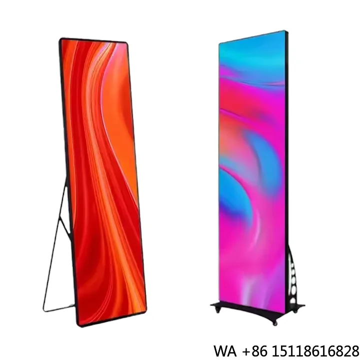 Indoor High Quality HD P1.86 P2 P2.5 Floor Standing LED Mirror Screen Elevator Education Shopping Mall Retail Store Advertising