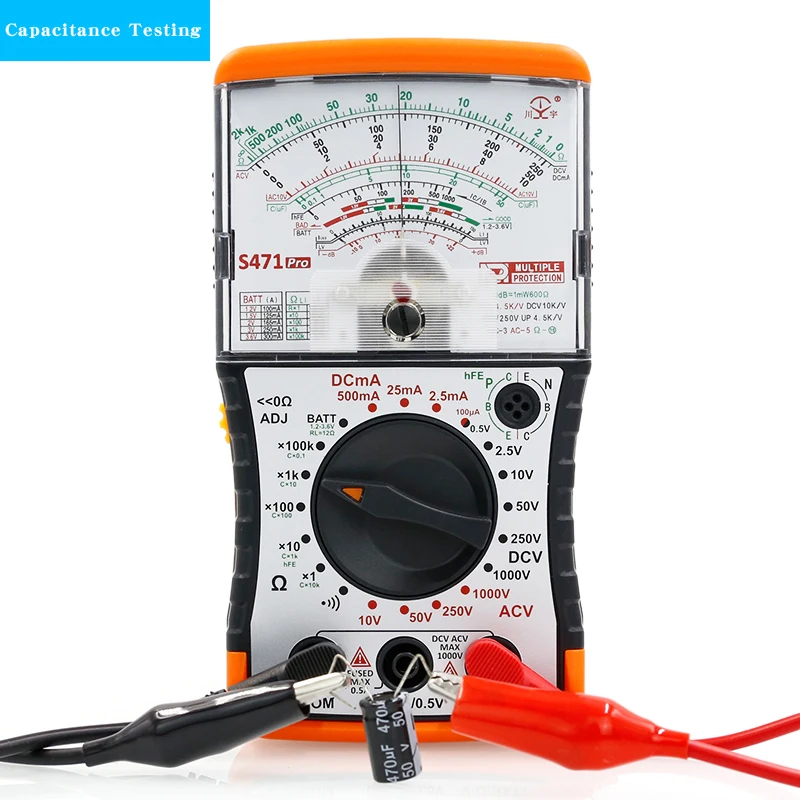 NJTY S471PRO Mini-Analog-Multimeter, universelles hochpräzises mechanisches Anti-Burn-Multimeter – Detail 12