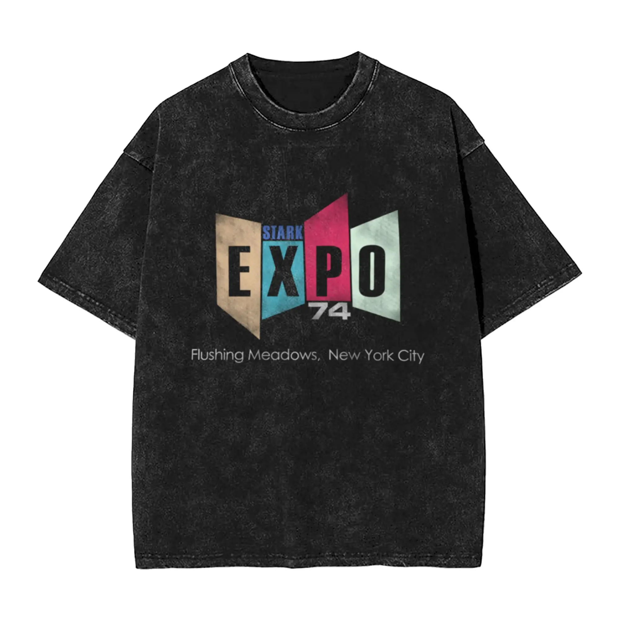 Stark Expo  74 Classic Chic A T-Shirt Oversized Short Sleeve Men's Women's Cotton Tees Tops