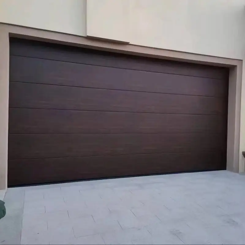 Villa Aluminum Alloy Grille Garage Door Anodized Coating Rainproof Rustproof Garage Doors Remote Control Open The Garage Doors