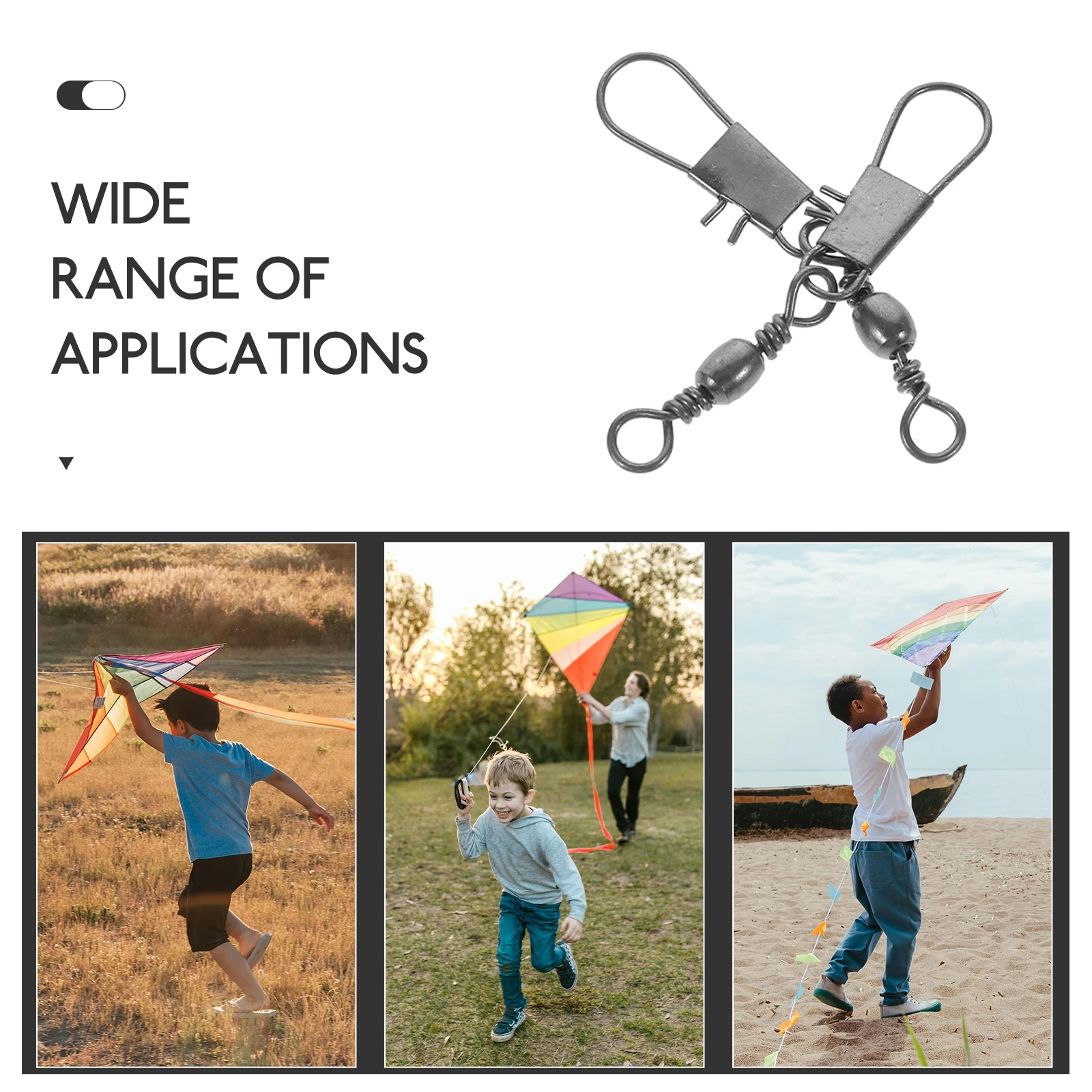 Ganchos de conector de rolamento para carretel de eixo, 6 peças, peças de reposição de metal, fácil instalação, leve, portátil para todos os tamanhos