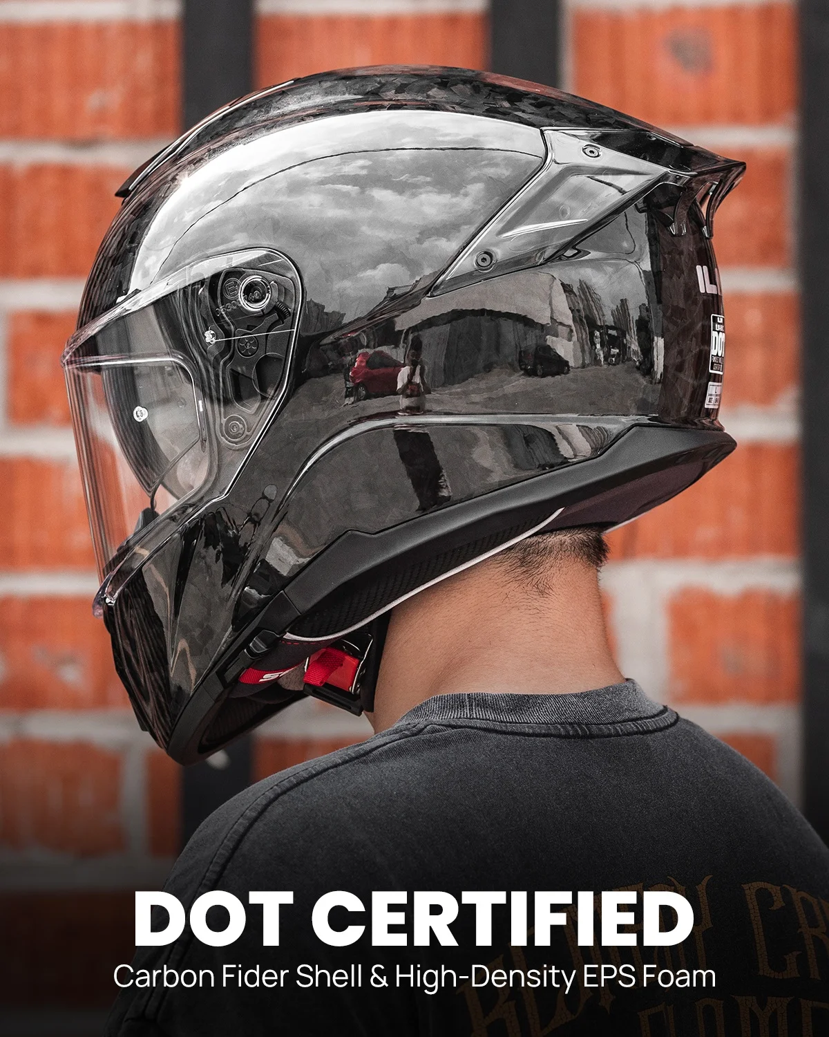 Carbon Fiber Motorcycle Helmets Full Face Dual Visor Helmet Motorbike Street Bike DOT ECE Model 861C ILM Motorcycle Helmet