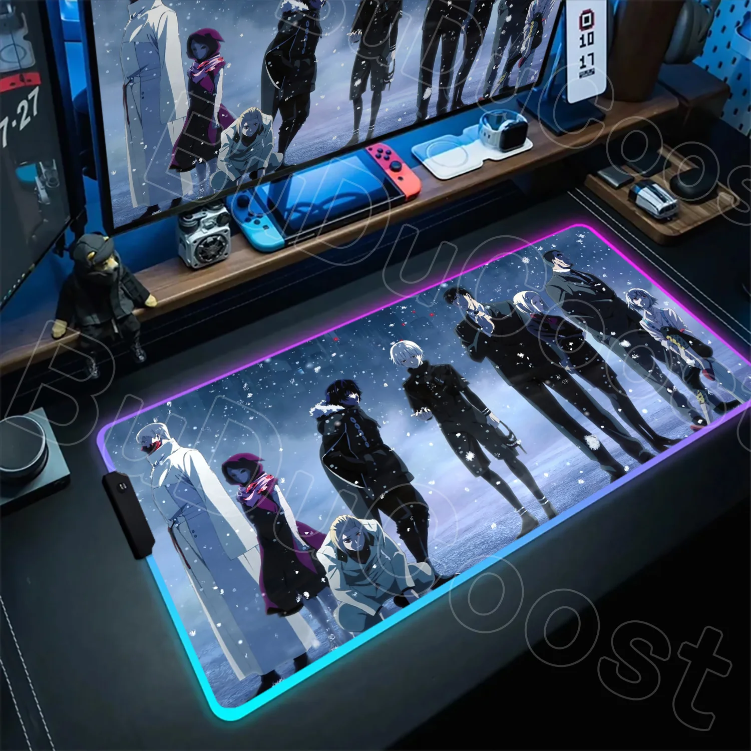 

RGB Mouse Pad T-Tokyo G-Ghoul Mousepad Anime Cool Large Mouse Mat Mause Pad Computer Gamer Desk Mats Gaming Keyboard Accessories