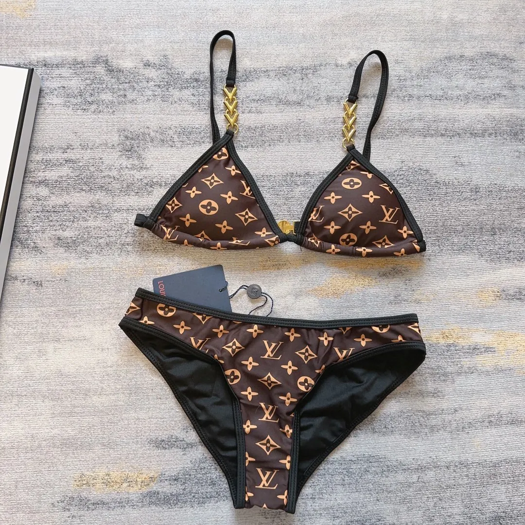 Louis Vuitton ビキニ Louis Vuitton style copy1:1 retro trend swimming costume seaside