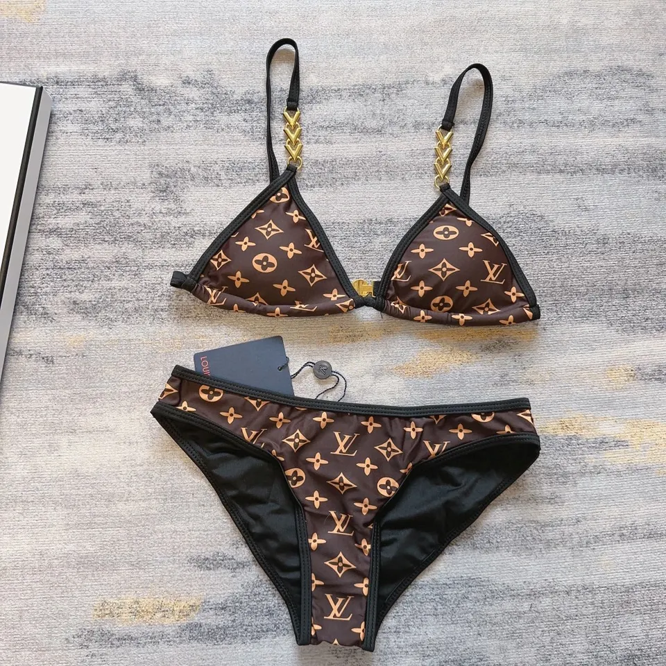 Louis Vuitton style copy1:1 retro trend swimming costume seaside