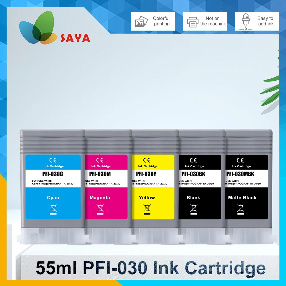 PFI-030 pfi 030 Compatible for Canon PFI030 Ink Cartridge With Pigment Ink&Chip for Canon ImagePROGRAF TA-20 TA-30 TM-240 TM-340