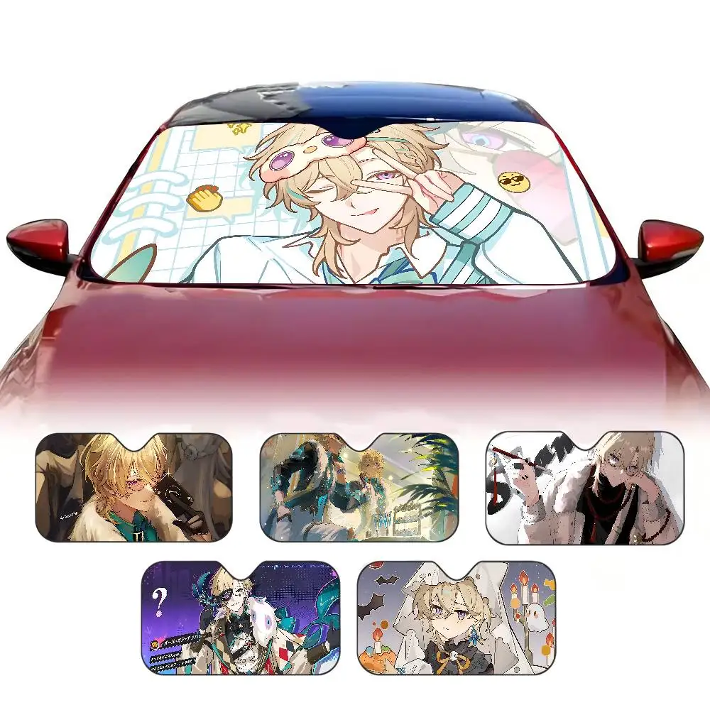 Game Honkai Star Rail aventurine Car Sun Shade Front Window Sunshade for Most Sedans SUV Blocks Uv Rays Keep Your Vehicle Cool