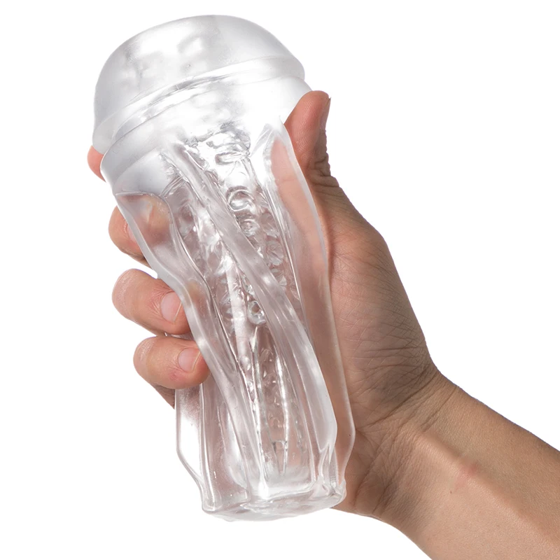 2023 Male  Transparent Jelly Adult Cups Realistic Pussy Vagina For Men Penis Pump Glans Sucking Suction Sex Toys Adult 18 Erotic