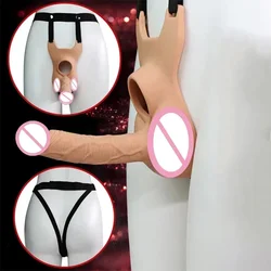 Plug anal à double pénétration pour hommes, gode vibrateur, sangle sur le pénis, jouets sexuels pour couples, prise vaginale, 10 morts