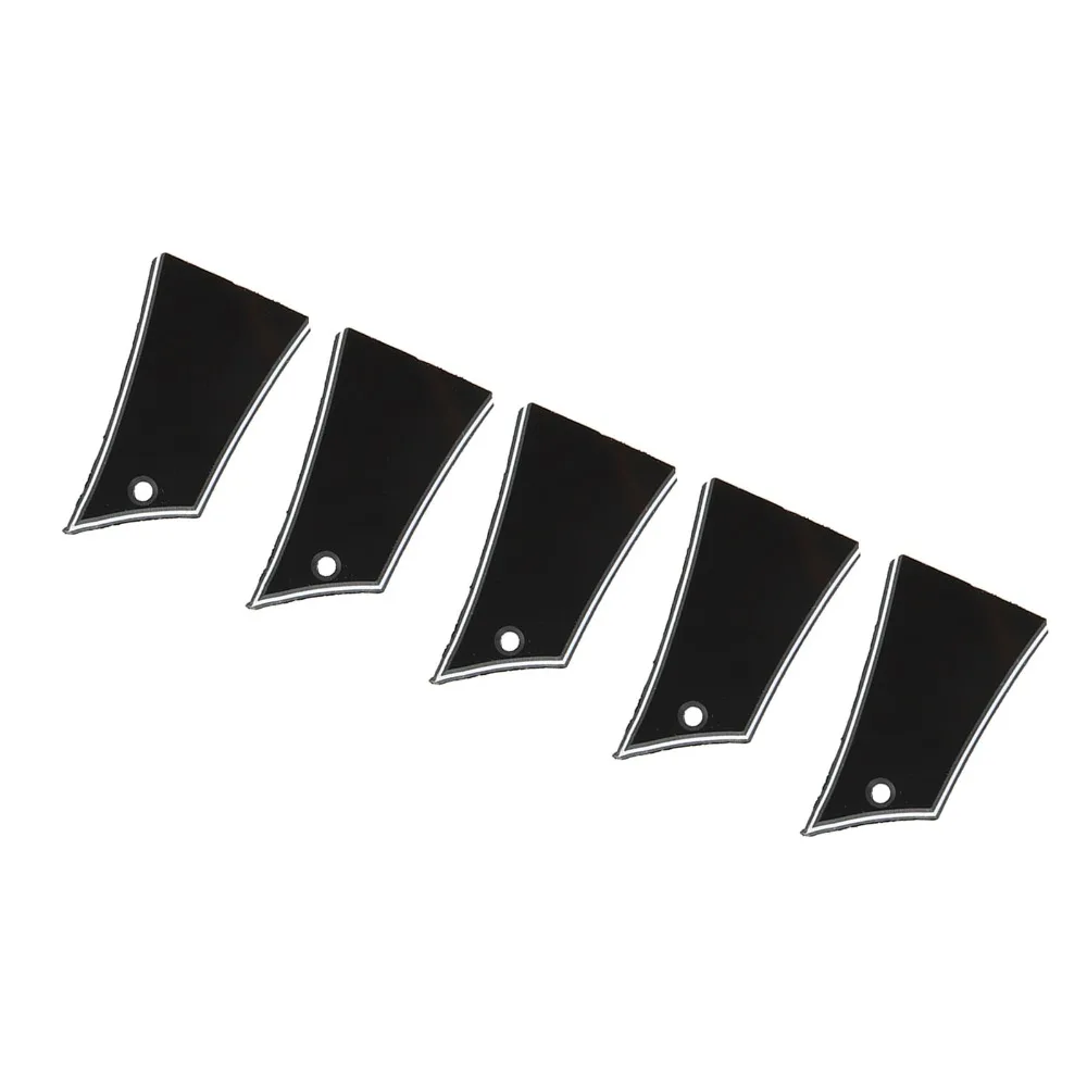 5PCS Premium Plastic Material Electric Guitar Cover Plate Black Truss Rod Cover Plate Guitar Rod Plate For Electric Guitar