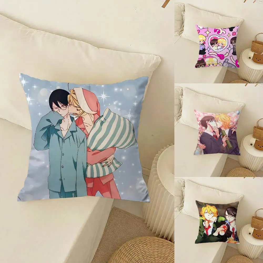 

Classic D-Doukyusei BL Anime Pillow Case Plush Cottony comfort for Sofa Bed Silky elegant Invisible zipper Custom Decorative cus