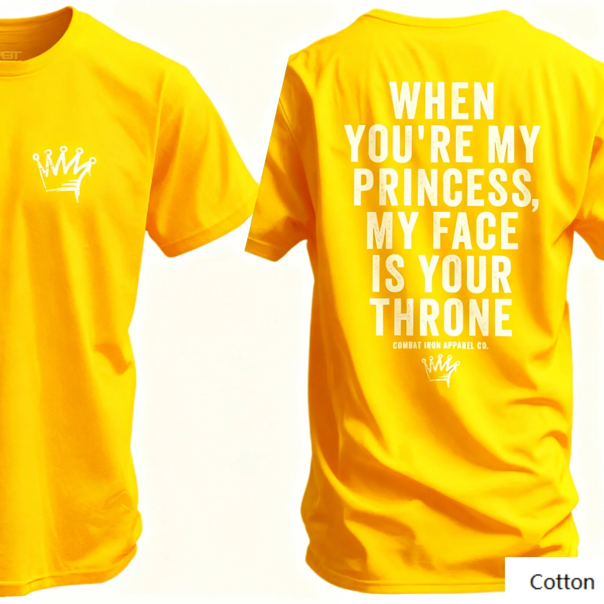 Ностальгическая хлопковая футболка с круглым вырезом Sweet «Love Vow» в стиле ретро — вдохновленный дизайн с короной и классической фразой