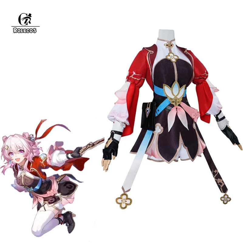 

ROLECOS Game Honkai Star Rail March 7th Cosplay Costume The New Sword Master March 7th Women Halloween Party Cosplay Fullset