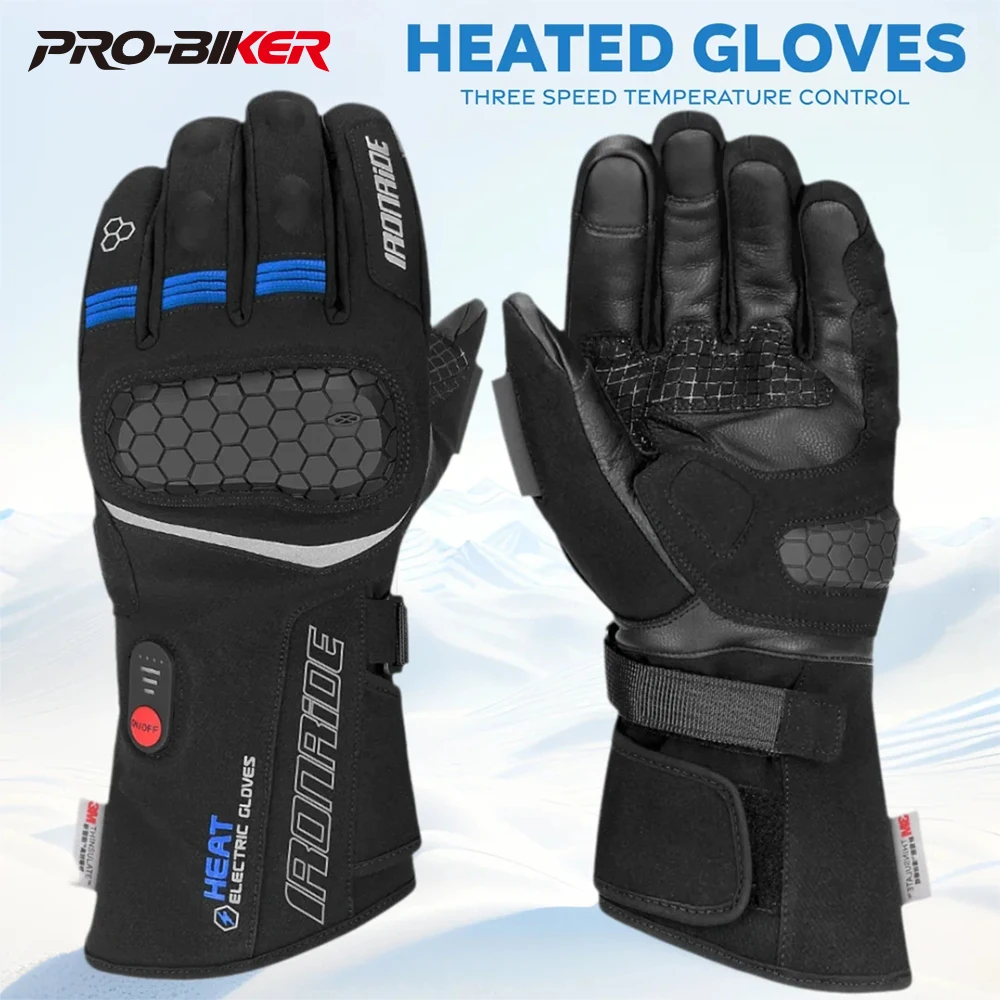 

Winter Motorcycle Electric Heated Gloves Rechargeable Heating Thermal Gloves For Snowmobile Motorbike Heated Gloves Touch Screen