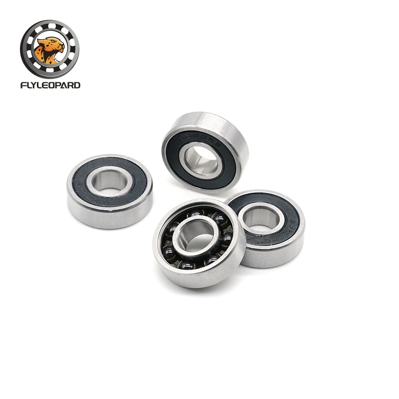 2pcs 6000RS 2RS Bicycle Hybrid Ceramic Bearing 10x26x8mm Chrome Steel Si3N4 Balls ABEC-9 Double Rubber Sealed for MTB Road Bike