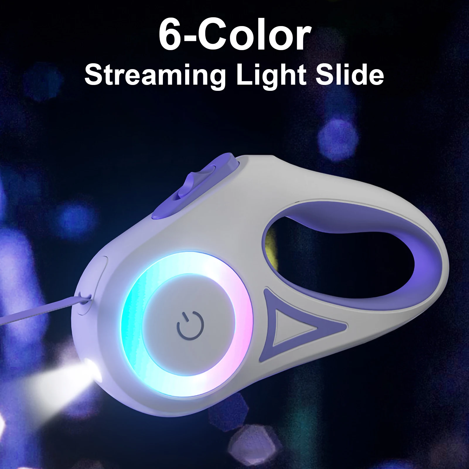 Streamer Led Lights Dog Leash Automatic Extending Nylon Leash Leads Premium Durable Pet Walking Leads Traction Rope Pet Products