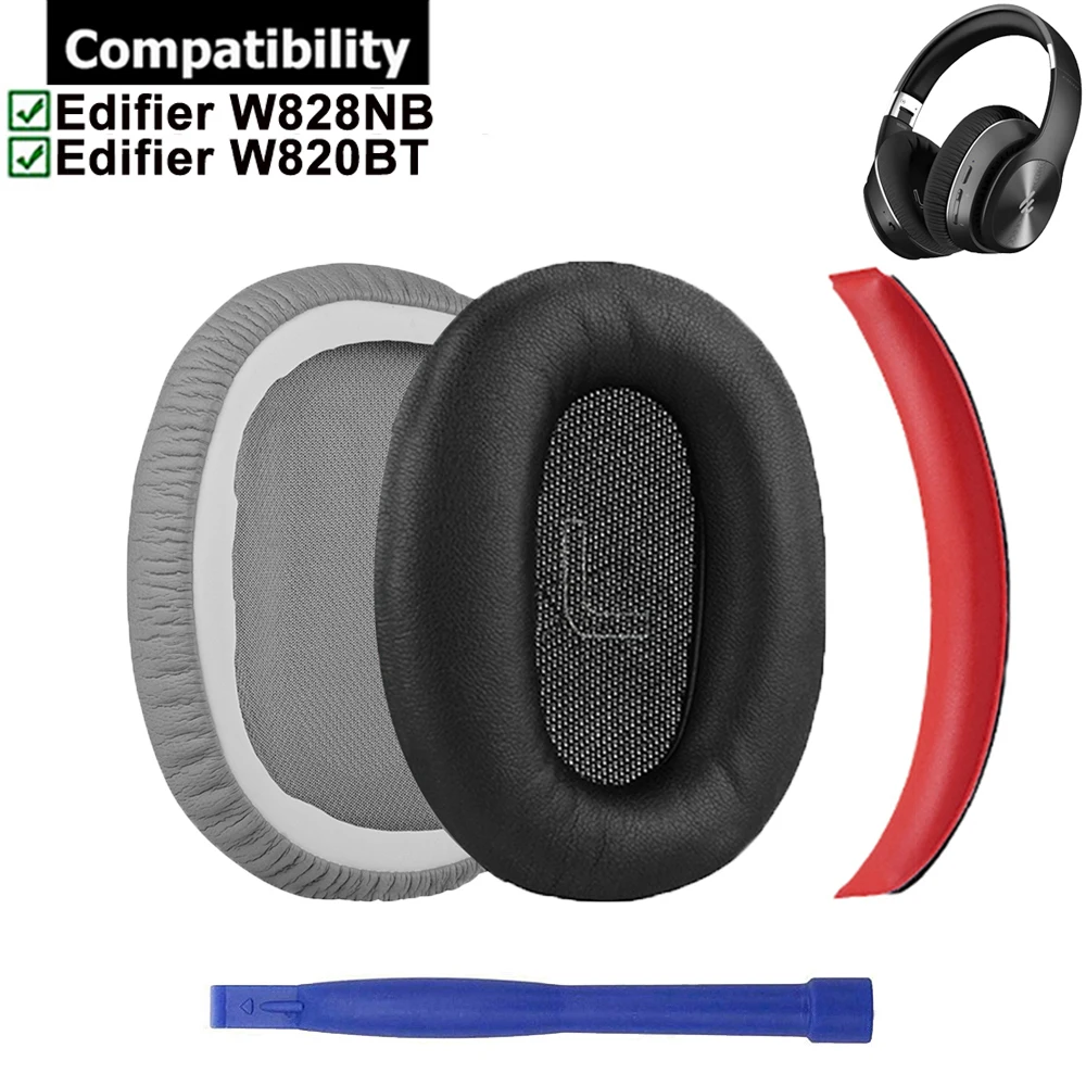 1 Thay Thế Da PU Nút Tai Nghe Bằng Miếng Đệm Tai Bao Ly Gối Đầu Chi Tiết Sửa Chữa Cho Edifier W820BT W828NB Tai Nghe
