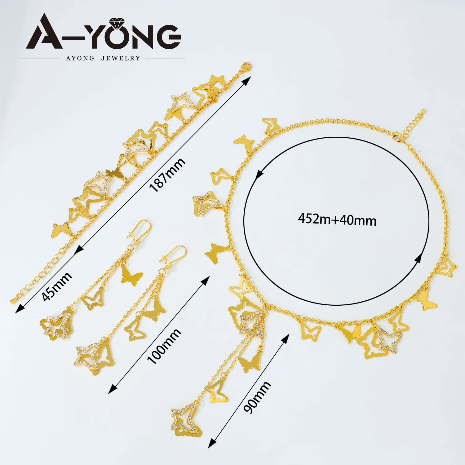 Luxus Dubai vergoldet Halskette Set 21k Gold Farbe italienische Mode Quaste Halsreifen Saudi muslimische Frauen Hochzeit Schmuck – Detail 7