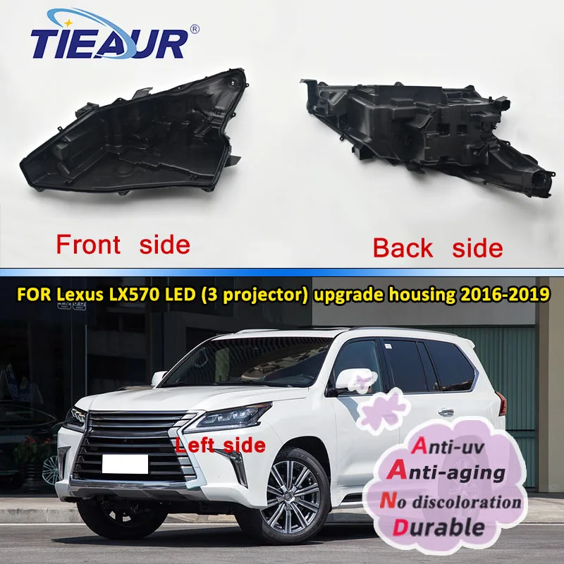 Front Auto Headlight Back Housing Lampshade For Lexus LX570 2016 2017 2018 2019 Car Rear Base Car Accessories Replacement Parts