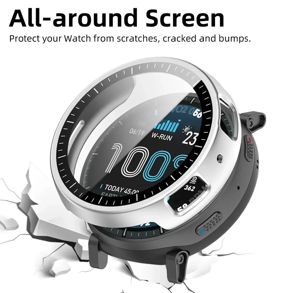 Protective PC/TPU Case For Amazfit Active Max Tempered Omni-Directional Protective Shell Cover Adjusting Accessory PC/TPU Cover