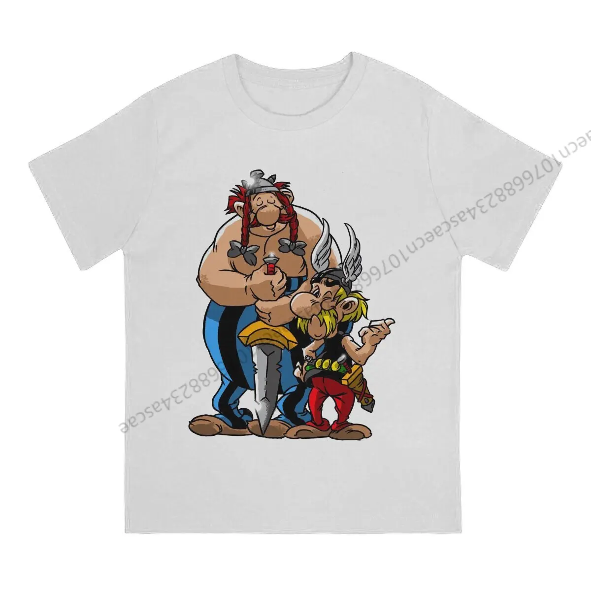 Asterixs and Obelixs  Men T Shirt O-Neck TShirt Cotton Clothing