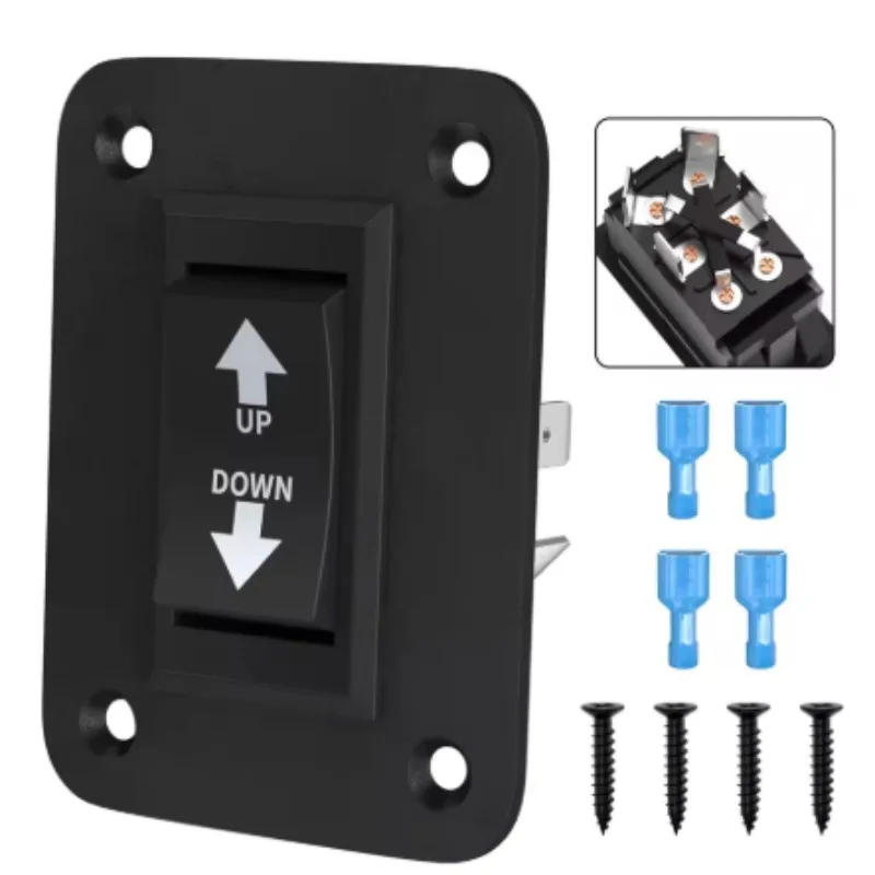 UP Down Momentary Reverse Polarity Switch 12V 30A DPDT Polarity Reversing Switch RV Power Jack Switch for 5th Wheel