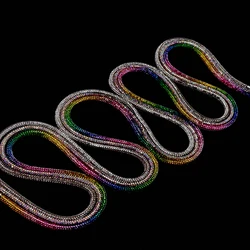 Fashion Luxury Rhinestone Shoelaces Rainbow Diamond Shoe Laces Sneakers Shoes Colorful Casual Lazy Round Shoestrings Accessories