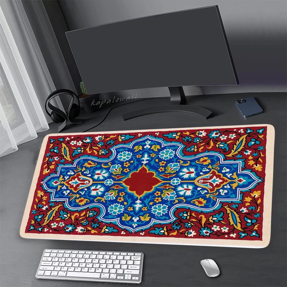 Persian Rug Mouse Pad Gaming Accessories Mousepad Home Office Desk Mat Large Rubber Table Carpet Computer Mouse Mat 900x400mm