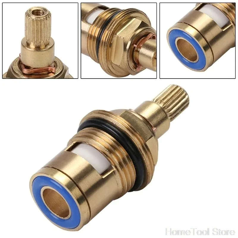 1/2pc Universal Replacement Tap Valves Brass Ceramic Disc Cartridge Inner Faucet Valve for Bathroom, Clockwise or Anti-clockwise